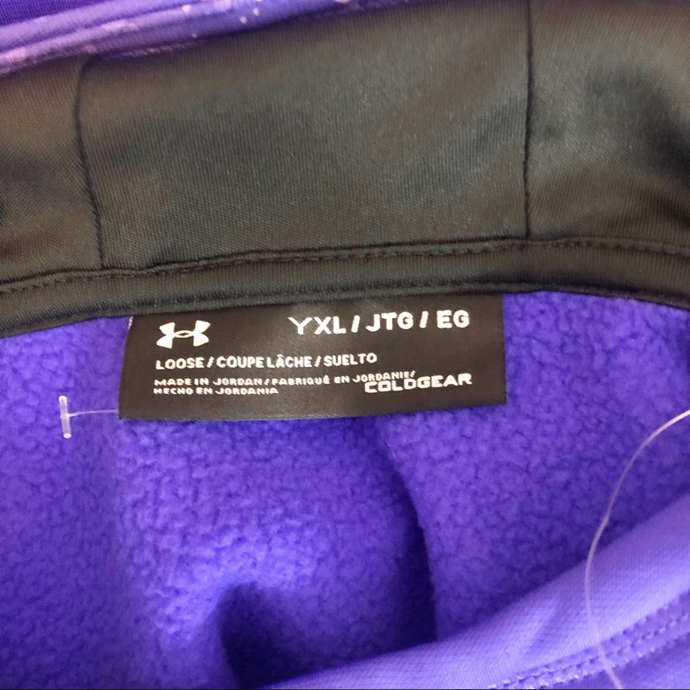 Under Armour Cold Gear Youth Purple Hoodie… - Picture 3 of 3